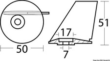 anodo zinco Pinna in zinco per