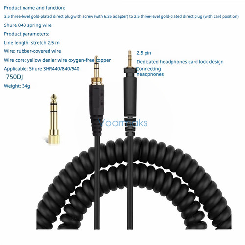 Audio cable for shure shr440 - audio,