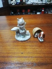 Coppia Piccoli Animali Porcellana Capodimonte N