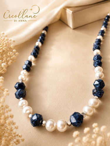 Collana sodalite blu taglio - collana,