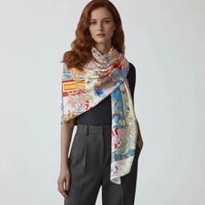 Sciarpa lunga colorata stampa