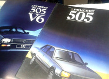 2 BROCHURE VINTAGE PEUGEOT 505 V6 E 505 OTTIME 1987 1988