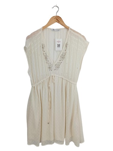 Zara abito estivo donna beige - estivo,