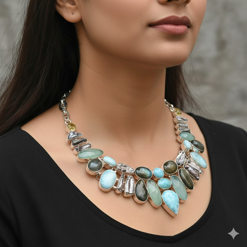Repubblica larimar collana - larimar,,