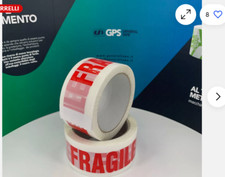  CONFEZIONI 6 ROTOLI DI NASTRO ADESIVO SILENZIO FRAGILE 50X66 SCOTCH DA IMBALLO 