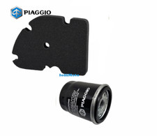KIT FILTRI ARIA E OLIO ORIGINALI PER TAGLIANDO VESPA GTS 125 250 300 ie SUPER