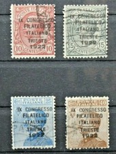 ITALIA REGNO 1922 CONGRESSO FILATELICO ITALIANO SOVRASTAMPA USED SET (C.J1)