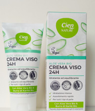CREMA VISO CIEN 24ORE 50ML BIO ALOE BURRO KARITE' BIO VEGAN IDRATANTE ANTIRUGHE