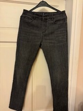 Pantaloni jeans da uomo 32/32 grigio gamba dritta cotone