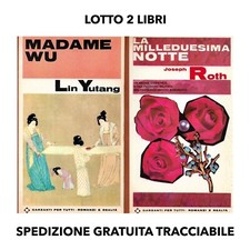 LIN YUTANG Madame Wu + JOSEPH ROTH La Milleduesima Notte GARZANTI LOTTO 2 LIBRI