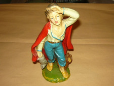 PRESEPE FONTANINI PASTORELLO CON CONIGLIO STATUINA IN CARTAPESTA serie 20