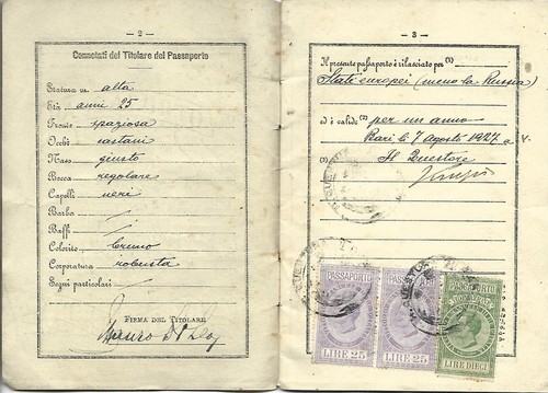 1927 bari passaporto - bari,