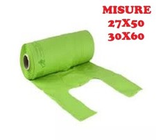 Rotoli shopper biodegradabili 22X50 / 30X60 buste a Rotolo Verde ortofrutta
