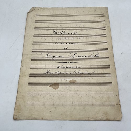 Spartito musicale antico - spartito,