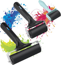 Rullo Inchiostro, 3Pcs Rulli in Gomma per Stampa, Rullo Di Gomma 3,5Cm 6Cm 10Cm 