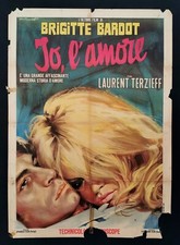 IO L'AMORE manifesto poster Brigitte Bardot Laurent Terzieff À cœur joie E36