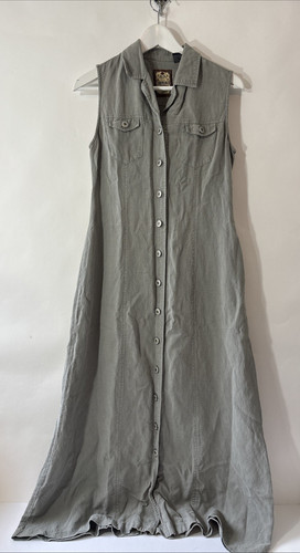 Abito maxi camicia smanicato