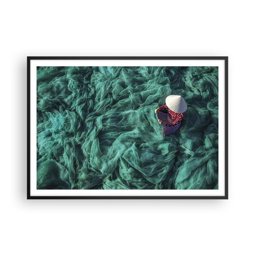 Poster 100x70cm rete pescatore - rete,