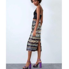 Gonna midi Zara paillettes