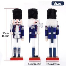 Schiaccianoci Soldato Legno 30cm - Decorazione Natalizia Classica - Regalo Vinta