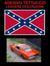 Adesivo Tettuccio Generale Lee 01 Dodge flag bandiera general hazard roof tetto