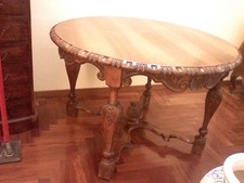 tavolo pranzo  rotondo fisso in noce Provasi diam 130 cm