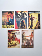 Lotto Fascismo Lavoro Fascista Operai RSI 5 Cartoline Propaganda Riproduzione