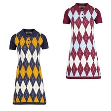 ABITO POLO IN MAGLIA ARGYLE RETRO MOD ANNI 60 70 MINI Modette Skin Ronnie MC1107