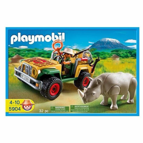 Playmobil 5904 rhino jeep set - jeep,