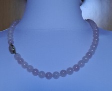 COLLANA QUARZO ROSA PERLE E