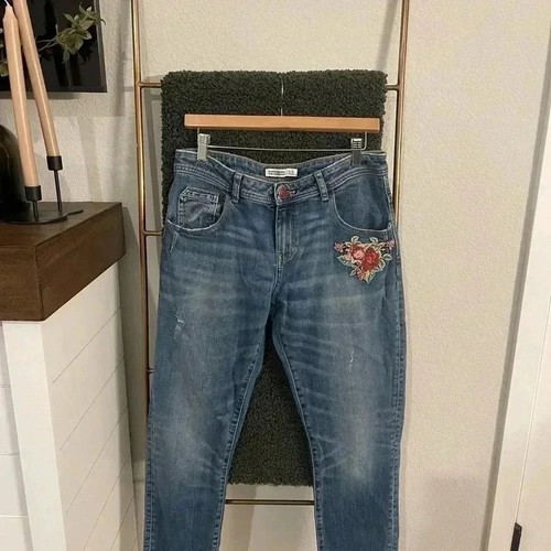 Zara embroidery jeans - embroidery,
