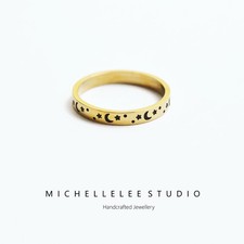 Anello Luna e Stella Smaltata