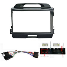 Mascherina autoradio  9" pollici KIA Sportage grigio scuro + connettore