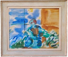 Virgilio guidi olio tela - olio, su