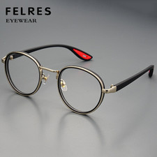 Occhiali da vista TR90 rotondi uomo classici moda personalità lenti trasparenti montatura