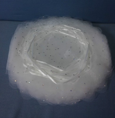 Sacchetto tulle bianco - bianco, con