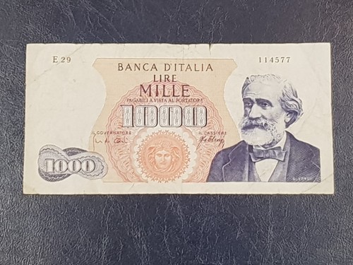 Banconota 1000 lire verdi - lire, 1°