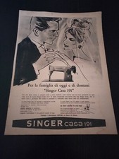 1958 SINGER CASA 191 MACCHINA DA CUCIRE ANNI 50 PUBBLICITA EPOCA  VINTAGE AD