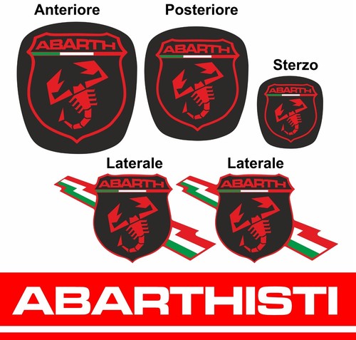 Abarth kit copriloghi - abarth, adesivi