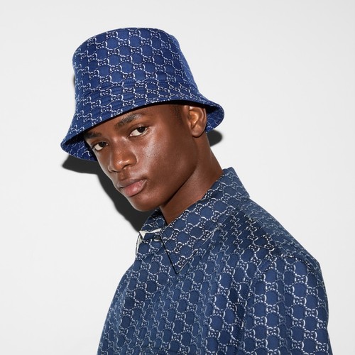 Cappello gucci blu cotone - gucci,