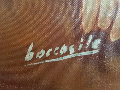 Gino boccasile olio - gino, tela