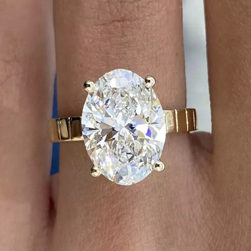 Anello solitario - , di