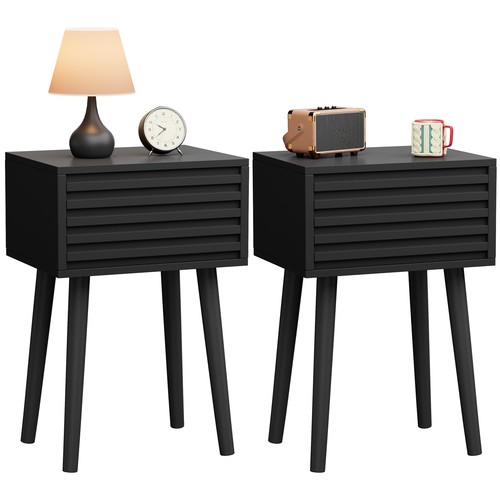Fluted nightstand set 2 - fluted,