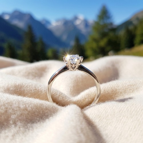 Anello solitario margherita - anello,