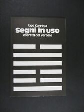 LIBRO D'ARTISTA Ugo Carrega SEGNI IN USO esercizi del verbale 1973 ed. limitata