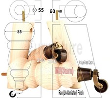2x Gambe a Ruota per Mobili e