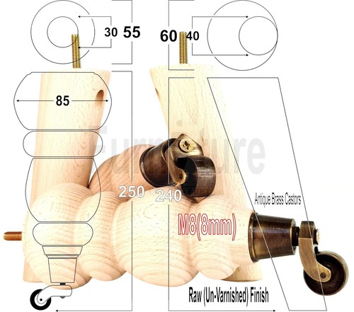Gambe ruota per mobili - gambe,