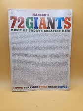1970 Vtg Organ Sheet Music Book HANSEN'S 72 GIANTS Mid-century Greatest Hits