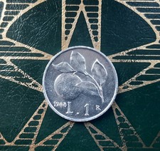 ($)  1 Lira 1948 (Arancia) - REPUBBLICA ITALIANA - Monetazione in Lire 1946-2001