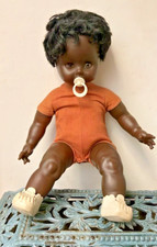 BAMBOLA MARCELLINO NERO "GABAR " VINTAGE ANTICO CM.48